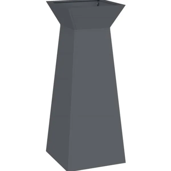 Trapezoidal Søjle Plantekasse i Stål | Farve: Antracit | Størrelse: 40 x 40 x 100 cm Plantestativer