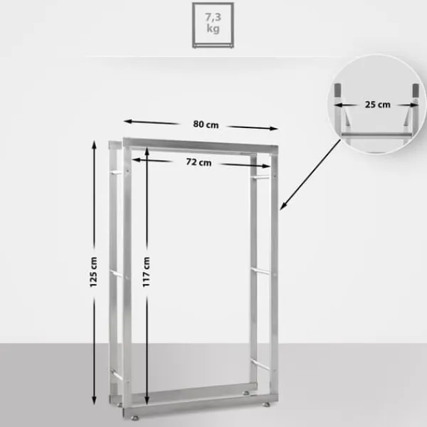 Clearance Træbestilling af rustfrit stål - Boliger - Bæredygtigt design til interiør Tilbehør Til Brændeovne & Pejse