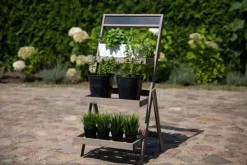 Best Træblomsterreol /100x52x52 cm/ Finish Grå Plantestativer