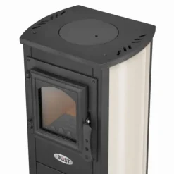 New Træbrændeovn - antracit & beige - 8,5kW Brændeovne