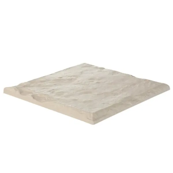Havesten & Trædesten^Trædesten til have - Plastikfliser til gangsti - Sæt med 8 - 39,5 x 39,5 cm - Med jordspyd - Vejrbestandige - Til græsplæne/terrasse - Beige