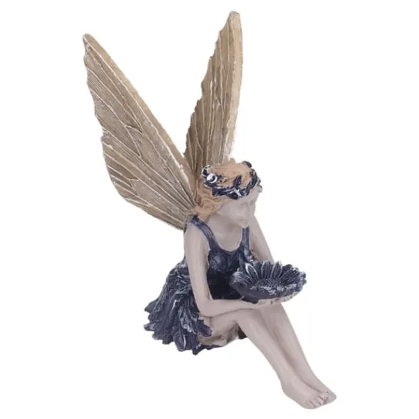 Sale Trädgård Solros Fairy Statue Mytisk Fairy Staty Vacker ängelskulptur dekorativ figur Havedekorationer