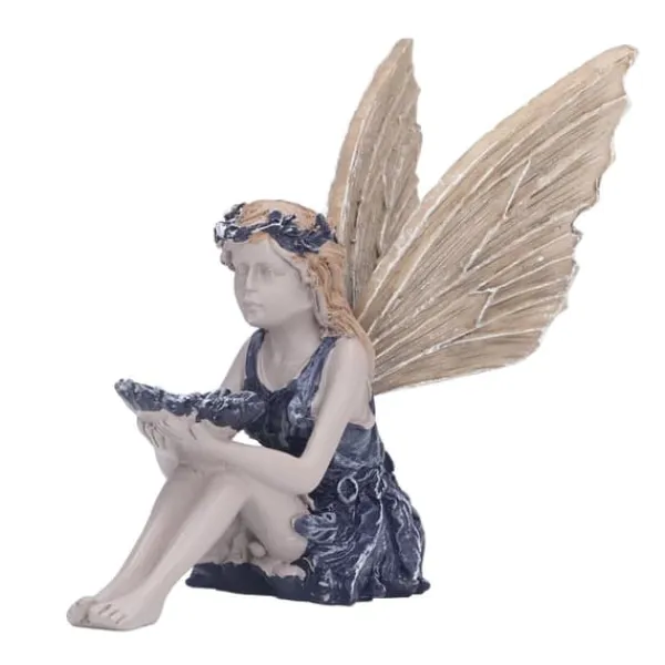 Sale Trädgård Solros Fairy Statue Mytisk Fairy Staty Vacker ängelskulptur dekorativ figur Havedekorationer