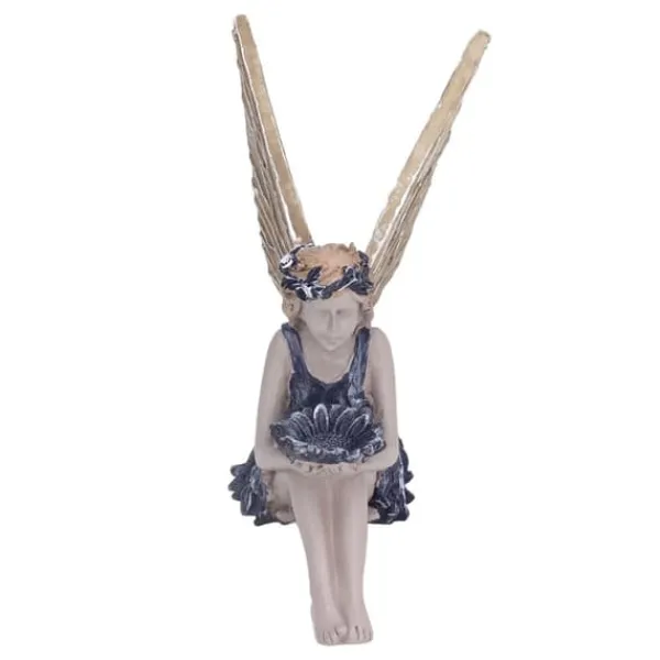 Havedekorationer^Trädgård Solros Fairy Statue Mytisk Fairy Staty Vacker ängelskulptur dekorativ figur