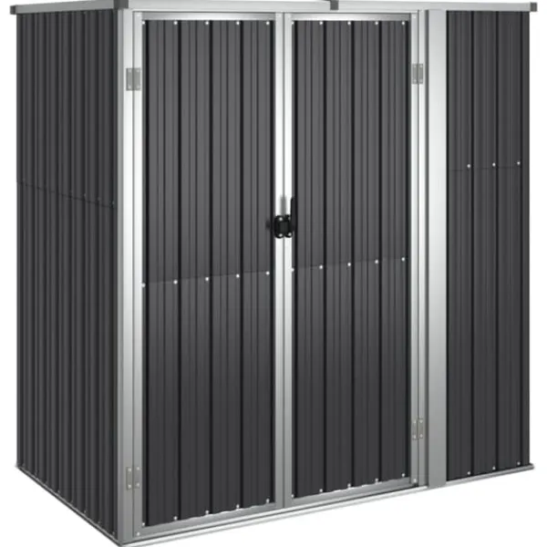 Online Trädgårdsskjul av galvaniserat stål för förvaring | Färg: Antracit | Storlek: 161x89x161 cm Skure, Garager & Carports
