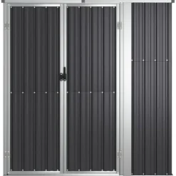Online Trädgårdsskjul av galvaniserat stål för förvaring | Färg: Antracit | Storlek: 161x89x161 cm Skure, Garager & Carports
