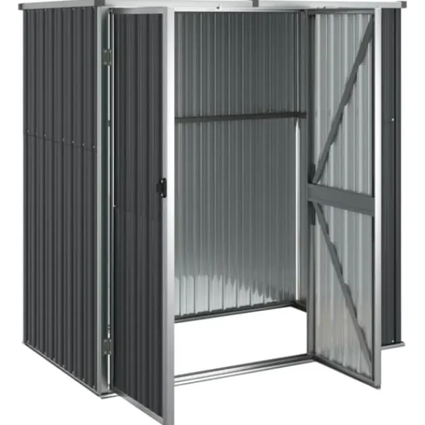 Online Trädgårdsskjul av galvaniserat stål för förvaring | Färg: Antracit | Storlek: 161x89x161 cm Skure, Garager & Carports