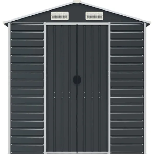 Sale Trädgårdsskjul i galvaniserat stål | Antracit | Storlek: 191x385x198 cm Skure, Garager & Carports