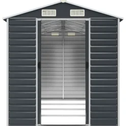 Sale Trädgårdsskjul i galvaniserat stål | Antracit | Storlek: 191x385x198 cm Skure, Garager & Carports