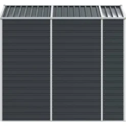 Skure, Garager & Carports^Trädgårdsskjul i galvaniserat stål - Förvaringslösning för verktyg | Färg: Antracit | Storlek: 191x215x198 cm