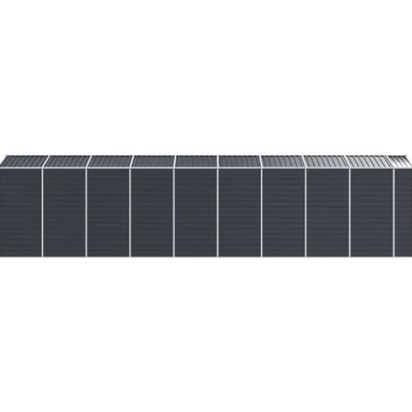 Skure, Garager & Carports^Trädgårdsskjul i galvaniserat stål - Praktisk förvaring för verktyg | Färg: Antracit | Storlek: 191x810x198 cm
