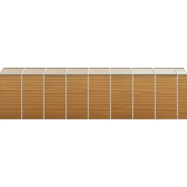 Hot Trädgårdsskjul i galvaniserat stål - Robust utomhusförvaring | Färg: Ljusbrun | Storlek: 191x725x198 cm Skure, Garager & Carports