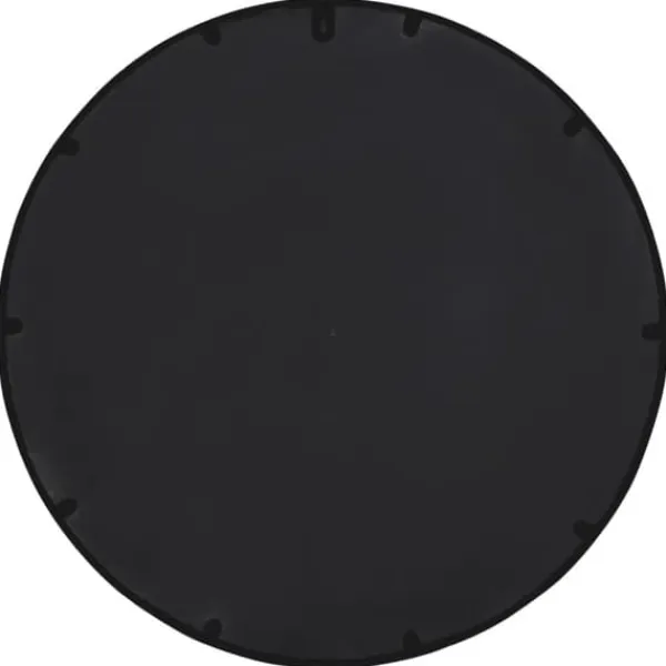Havedekorationer^Trädgårdsspegel rund i järn för utomhusbruk | Färg: Svart | Storlek: 40x4 cm