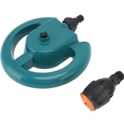 Vanding^Trädgårdssprinkler Automatisk rotation 360 grader Hållbar ABS rund bas Ofta använd grässpridare för Garden Lawn Road