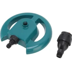 Vanding^Trädgårdssprinkler Automatisk rotation 360 grader Hållbar ABS rund bas Ofta använd grässpridare för Garden Lawn Road