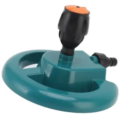 Vanding^Trädgårdssprinkler Automatisk rotation 360 grader Hållbar ABS rund bas Ofta använd grässpridare för Garden Lawn Road