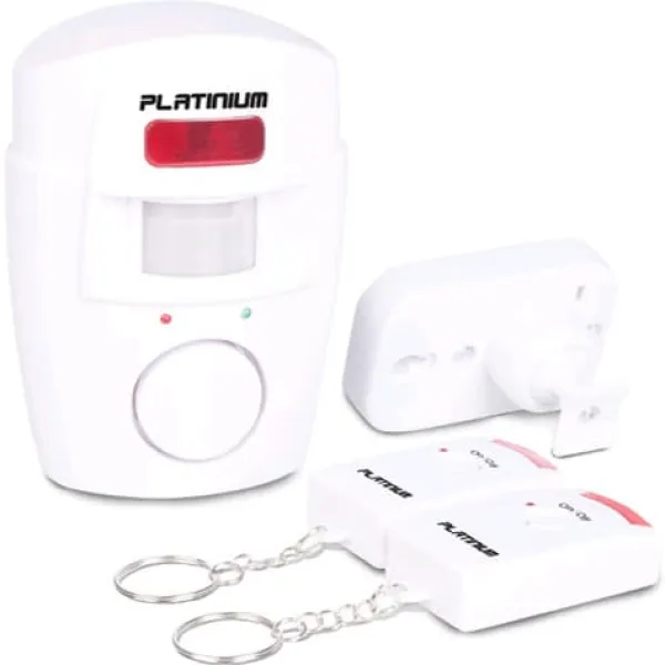 Hjemmealarmsystemer^Trådløs alarm + 2 fjernbetjeninger, høj alarm