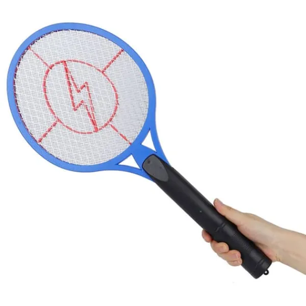 Fluesmækkere^Trådløs Batteridrevet Elektrisk Fluemyggedræber Bug Zapper Racket Insektdræber (blå)