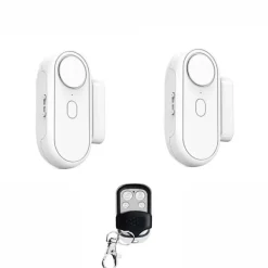 Hjemmealarmsystemer^Trådløs dør- og vinduesalarm med fjernbetjening - 1 magnetisk dørsensor og 2 alarmer
