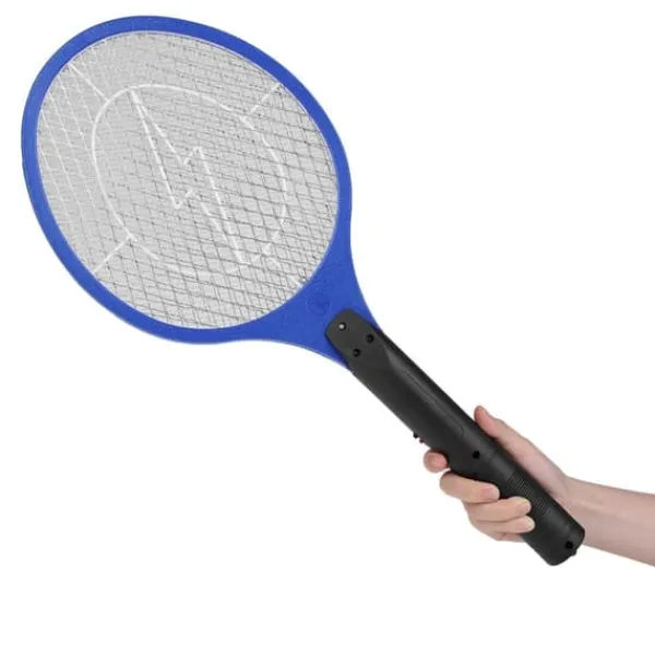 Trådløs Genopladelig Elektrisk Fly Myggesmækker Bug Zapper Racket Insektdræber Blå Fluesmækkere
