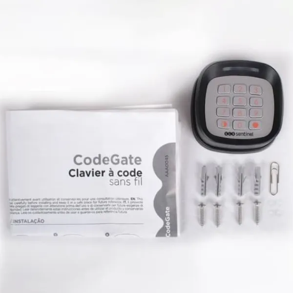Clearance Trådlös kodknappsats - SCS SENTINEL - CodeGate - För grind eller garageport - Räckvidd 50m - Batterier ingår ej Skure, Garager & Carports