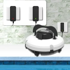 Online Trådløs robot poolrenser, dobbeltmotorer, selvparkering,Som billede Pool- & Spatilbehør