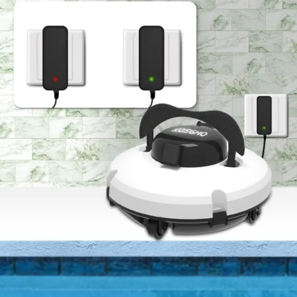 Online Trådløs robot poolrenser, dobbeltmotorer, selvparkering,Som billede Pool- & Spatilbehør