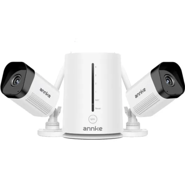 Sikkerhedsmonitorer & Videokameraer^Trådløse sikkerhedskameraer, 3MP opløsning, nattevisionsmuligheder, 3MP 2 stk. kamera