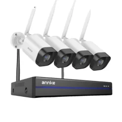 Sikkerhedsmonitorer & Videokameraer^Trådløst CCTV-system, 8MP opløsning, tovejskommunikation,2T, 16CH NVR 4Stk Kamera