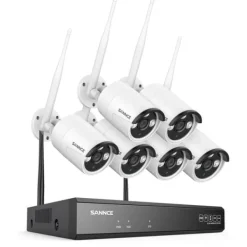 Discount Trådløst NVR CCTV-system, 5MP IP-kamera, Natvision, 1T, 8CH NVR 6Pcs Kits Sikkerhedsmonitorer & Videokameraer