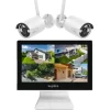 Sikkerhedsmonitorer & Videokameraer^Trådløst sikkerhedskamerasystem, 10,1-tommer LCD-monitor, 5MP opløsning, H.264+ videokompression,0TB