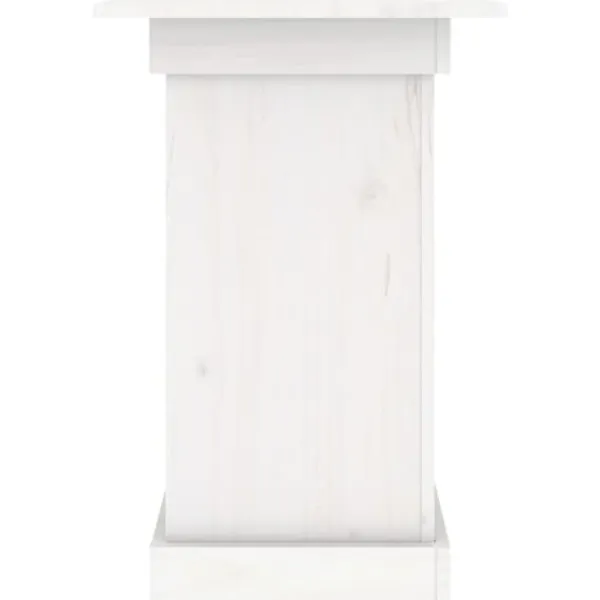 Plantestativer^Trendy blomsterstander i massivt fyrretræ | Størrelse: 40x40x60 cm | Farve: Hvid