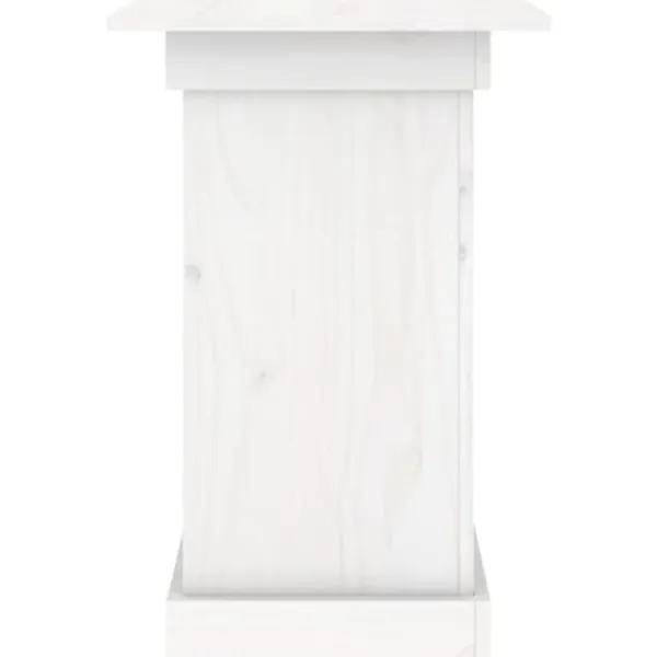 Plantestativer^Trendy blomsterstander i massivt fyrretræ | Størrelse: 40x40x60 cm | Farve: Hvid