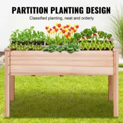 Plantningsbænke^Træhævet Haveseng & Plantekasse 47,2x22,8x30 cm - Perfekt til blomster og grøntsager. Ideel til udearealer og havearbejde.