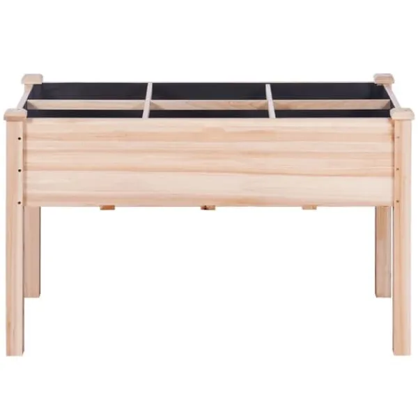 Plantningsbænke^Træhævet Haveseng & Plantekasse 47,2x22,8x30 cm - Perfekt til blomster og grøntsager. Ideel til udearealer og havearbejde.