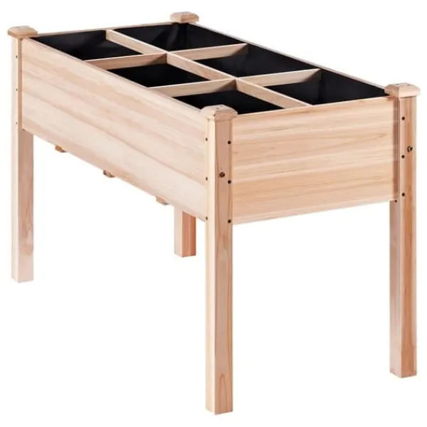 Plantningsbænke^Træhævet Haveseng & Plantekasse 47,2x22,8x30 cm - Perfekt til blomster og grøntsager. Ideel til udearealer og havearbejde.