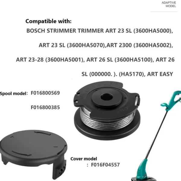 Sale Trimmerspoler og beskyttelsesovertræk til Bosch græstrimmere 4 spools Havemaskiner