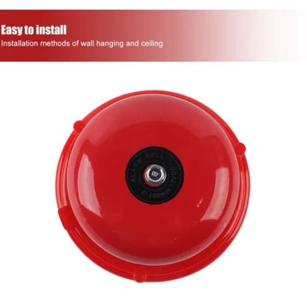 Brandalarm^4-trins metal brandkontrol intern slagtype elektrisk klokke 100db (12V)