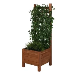 Discount Træplantekrukke med pergola RD-DNC /120x40x40cm/ Brun Krukker & Plantebeholdere