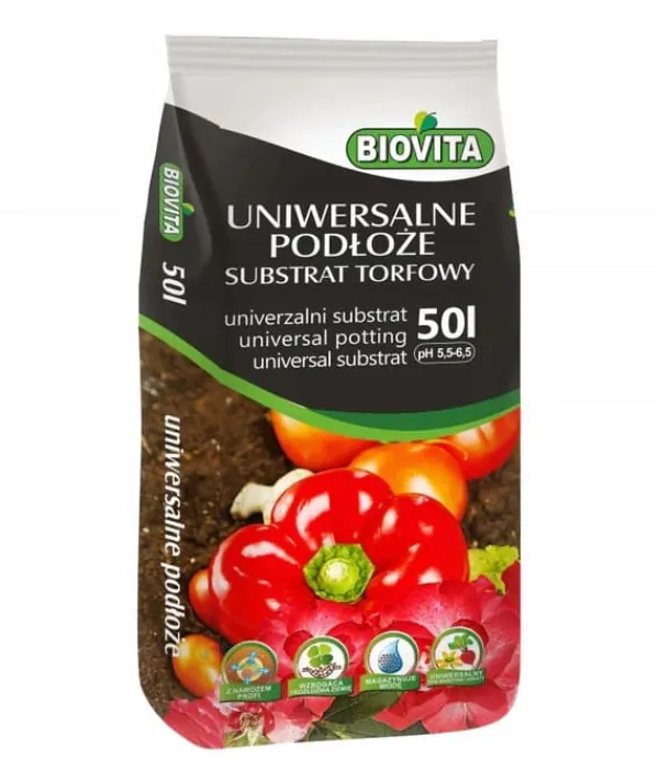 Jord & Sand^TØRVESUBSTRAT JORD PH 5,5-6,5 BIOVITA 50L