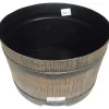 Clearance Tunnformad vattenuppsamlarbas - NATURE - 50 liter - Brun rotationsgjuten PE Regntønder