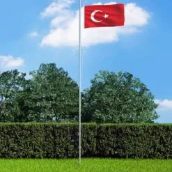 Flag & Vindposer^Tyrkisk flag i holdbart polyester - Nationalflag | Størrelse: 90x150 cm