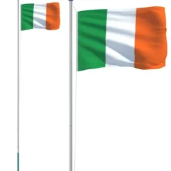 Discount Tysk flag med teleskopisk flagstang - 6,23 m aluminium | Farve: Sort, Rød, Gul Flag & Vindposer