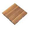 Havedekorationer^Udendørs hårdttræsfliser - Kliksystem 30x30x2 cm - 36‑pakke, 3,24 m² dækning - Vandtæt - Nem montering - Til terrasse/balkon - Brun