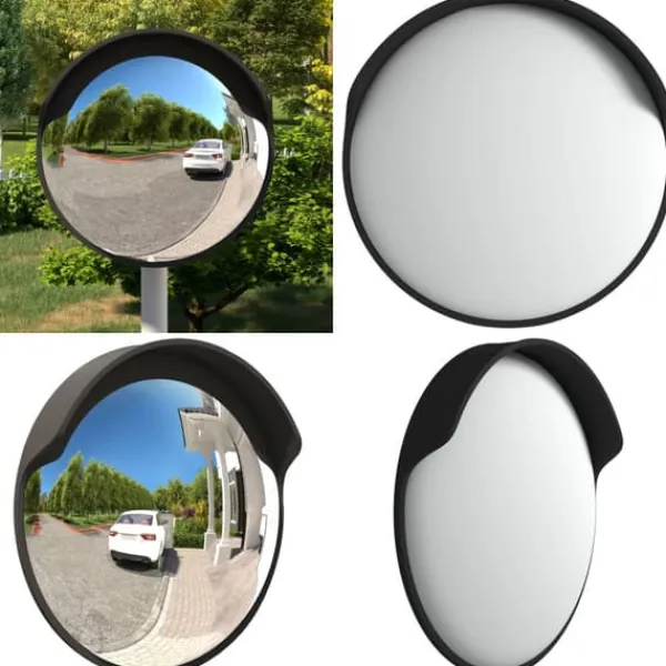 Clearance Udendørs konveks trafikspejl Ø45 cm polycarbonat sort - Trafikspejl - Trafikspejle - Home & Living Sikkerhedsspejle