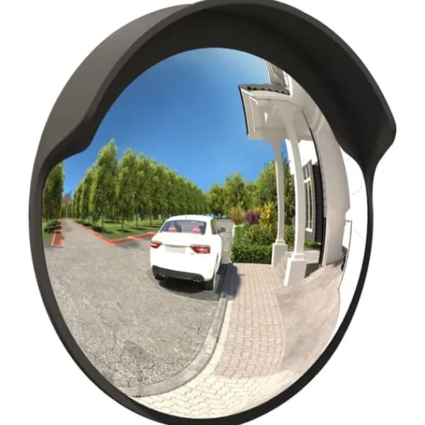 Clearance Udendørs konveks trafikspejl Ø45 cm polycarbonat sort - Trafikspejl - Trafikspejle - Home & Living Sikkerhedsspejle