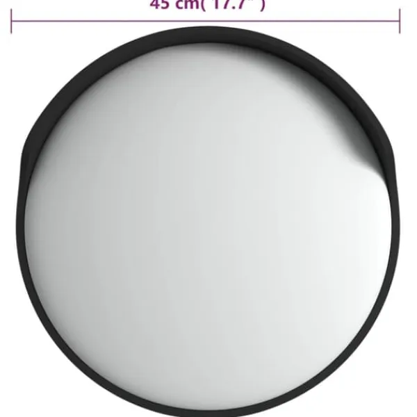 Clearance Udendørs konveks trafikspejl Ø45 cm polycarbonat sort - Trafikspejl - Trafikspejle - Home & Living Sikkerhedsspejle