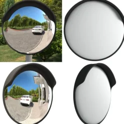 Sikkerhedsspejle^Udendørs konveks trafikspejl Ø60 cm polycarbonat sort - Trafikspejl - Trafikspejle - Home & Living