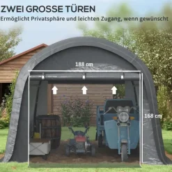 Discount Udendørs opbevaringsskur, 300x300x235 cm, grå Skure, Garager & Carports