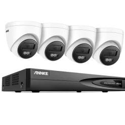 New Udendørs Overvågningskamera System, 8MP Opløsning, 4 Kanal Video Indgang,4CH 4Stk Kamera, Ingen Sikkerhedsmonitorer & Videokameraer